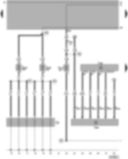 Wiring Diagram  VW PASSAT 2002 - Glow plugs - diesel direct injection system control unit - injection pump control unit