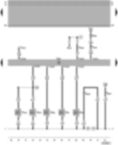 Wiring Diagram  VW PASSAT 2001 - Diesel direct injection system control unit - engine mounting valve - exhaust gas recirculation valve - charge pressure control solenoid valve - variable intake manifold flap changeover valve