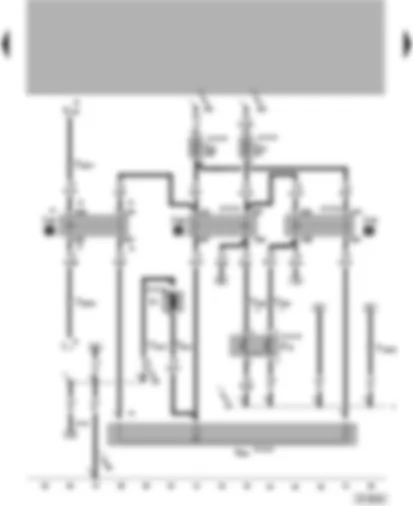 Wiring Diagram  VW PASSAT 2001 - Radiator fan 1st and 2nd speed relay - radiator fan run-on relay - radiator fan - radiator fan series resistor