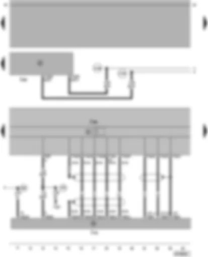 Wiring Diagram  VW PASSAT 2003 - Control unit with display for TV/radio/navigation - self-diagnosis connection - traffic information control unit - navigation/TV tuner