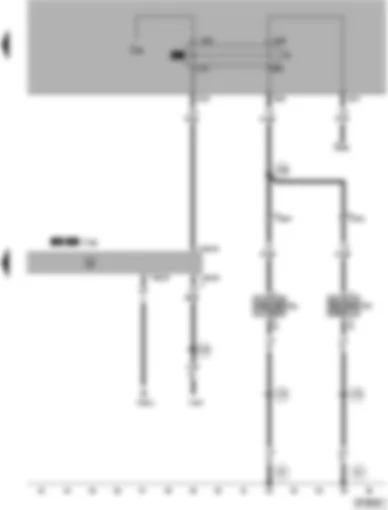 Wiring Diagram  VW PASSAT 2001 - Multi-function unit control unit - high- and low tone horn