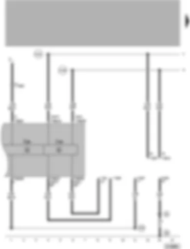 Wiring Diagram  VW PASSAT 2001 - Dash panel insert - data bus diagnostic interface - self-diagnosis connection