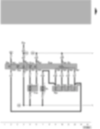 Wiring Diagram  VW PASSAT 2005 - Fresh air blower - air conditioner switch - fresh/recirculating air flap-beam switch