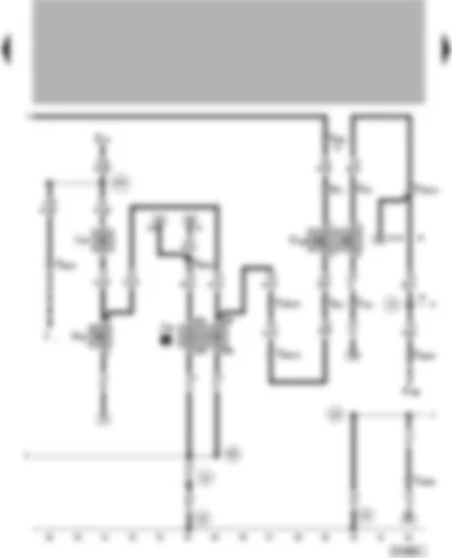 Wiring Diagram  VW PASSAT 2002 - Air conditioner pressure switch - radiator fan relay - ambient temperature switch - air conditioner/ heater diode