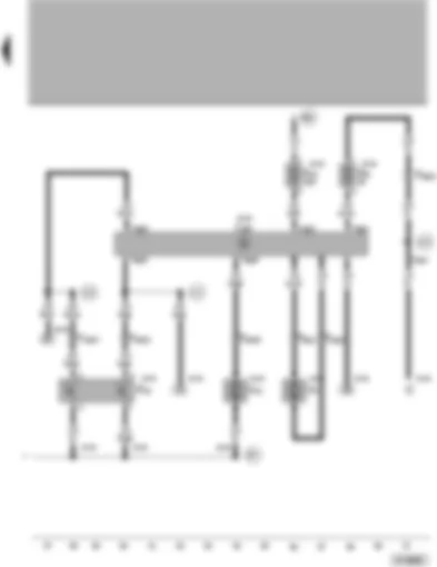 Wiring Diagram  VW PASSAT 2003 - Radiator fan control unit (only models with fan control unit - radiator fan) - radiator fan