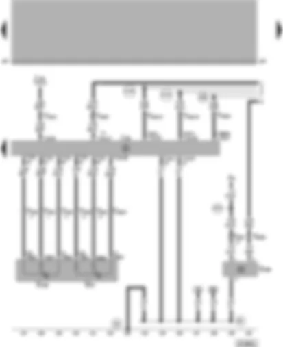 Wiring Diagram  VW PASSAT 2002 - Simos control unit - accelerator position sender - oil level and oil temperature sender