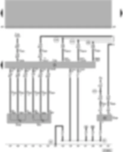 Wiring Diagram  VW PASSAT 2001 - Simos control unit - accelerator position sender - oil level and oil temperature sender