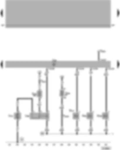 Wiring Diagram  VW PASSAT 2002 - Motronic control unit - secondary air system - activated charcoal filter system solenoid valve 1 - variable intake manifold changeover valve