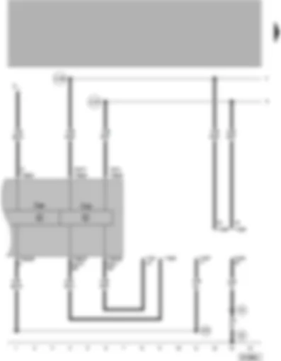 Wiring Diagram  VW PASSAT 2001 - Dash panel insert - data bus diagnostic interface - self-diagnosis connection