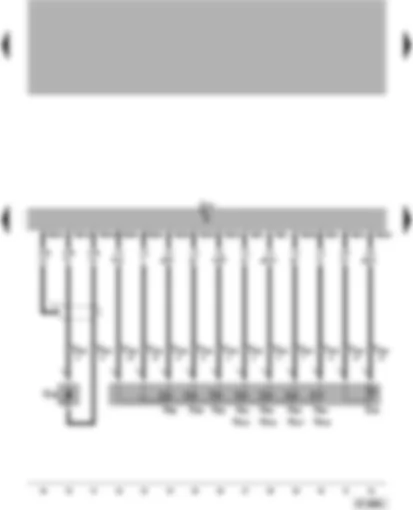 Wiring Diagram  VW PASSAT 2001 - Automatic gearbox control unit - gearbox oil temperature sender - solenoid valves - vehicle speed sender