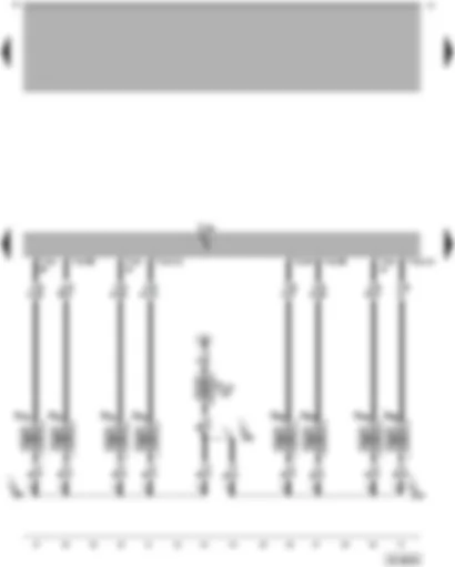 Wiring Diagram  VW PASSAT 2004 - Motronic control unit - injectors