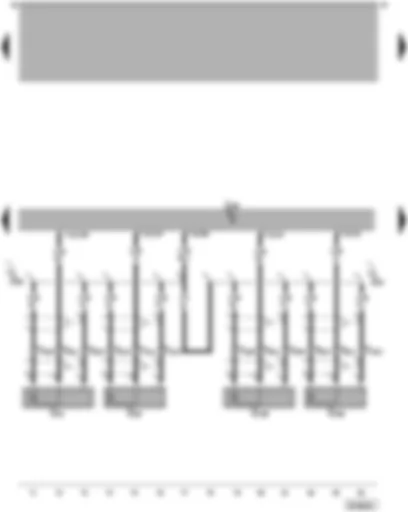 Wiring Diagram  VW PASSAT 2004 - Motronic control unit - knock sensors