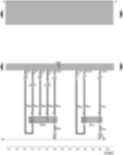 Wiring Diagram  VW PASSAT 2003 - Motronic control unit - Lambda probe II - Lambda probe II after catalytic converter