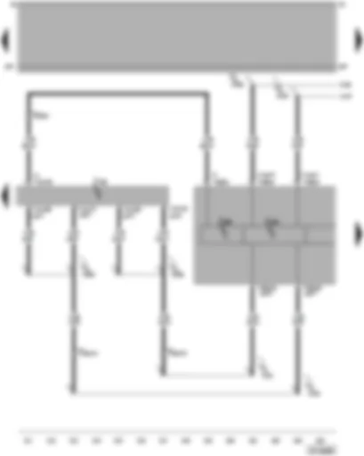 Wiring Diagram  VW PASSAT 2002 - Monotronic control unit - control unit with display in dash panel insert - data bus diagnostic interface