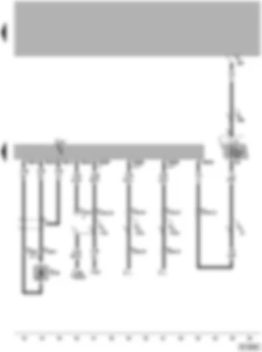 Wiring Diagram  VW PASSAT 2004 - Automatic gearbox control unit - gearbox speed sender - diagnostic socket