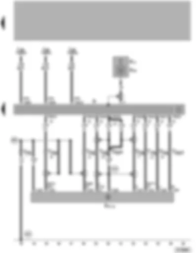 Wiring Diagram  VW PASSAT 2004 - Control unit with display - radio - aerial - aerial amplifier - CD changer