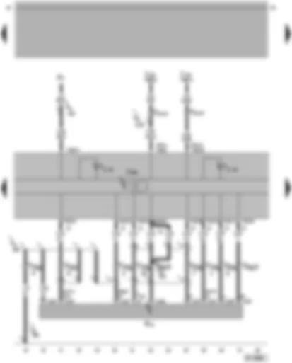 Wiring Diagram  VW PASSAT 2002 - Control unit with display for radio and navigation - CD changer