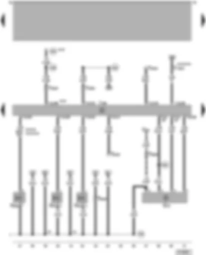 Wiring Diagram  VW PASSAT 2000 - Diesel direct injection system control unit - air mass meter - exhaust gas recirculation valve - charge pressure control solenoid valve - variable intake manifold flap changeover valve