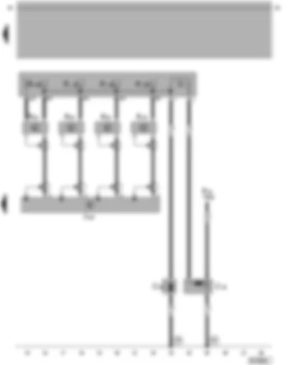 Wiring Diagram  VW PASSAT 2002 - Aerial selection control unit - suppressor - rear window aerial