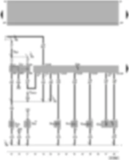 Wiring Diagram  VW PASSAT 2002 - Diesel direct injection system control unit - voltage supply relay - variable intake manifold flap changeover valve - Hall sender - exhaust gas recirculation valve - charge pressure control solenoid valve