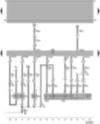 Wiring Diagram  VW PASSAT 2002 - Diesel direct injection system control unit - cruise control system (CCS) switch - brake light switch - clutch pedal switch - brake pedal switch for CCS