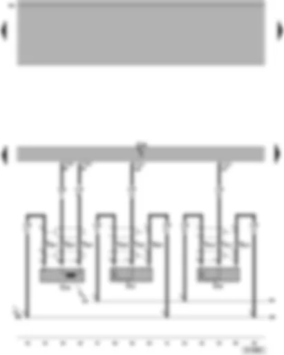 Wiring Diagram  VW PASSAT 2002 - Motronic control unit - engine speed sender - knock sensors