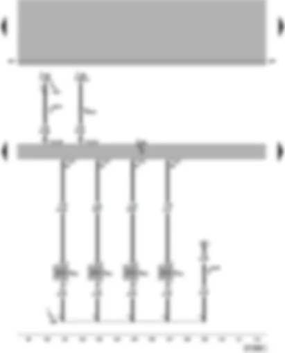 Wiring Diagram  VW PASSAT 2002 - Motronic control unit - injectors