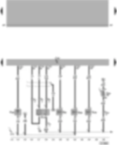 Wiring Diagram  VW PASSAT 2002 - Motronic control unit - map-controlled engine cooling system thermostat - Lambda probe after catalytic converter - activated charcoal filter solenoid valve - valves for variable intake manifold change-over and camshaft control