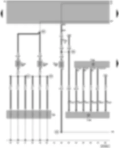 Wiring Diagram  VW PASSAT 2005 - Diesel direct injection system control unit - injection pump control unit - engine glow plugs