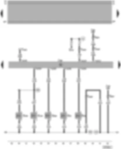 Wiring Diagram  VW PASSAT 2004 - Diesel direct injection system control unit - engine mounting valve - exhaust gas recirculation valve - charge pressure control solenoid valve - variable intake manifold flap changeover valve