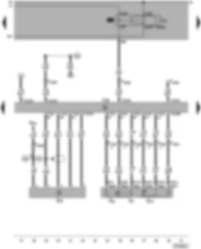 Wiring Diagram  VW PASSAT 2005 - Diesel direct injection system control unit - kickdown switch - accelerator position sender - glow plug relay - idling speed switch