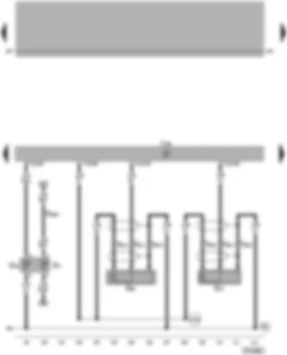 Wiring Diagram  VW PASSAT 2005 - Motronic control unit - knock sensors - coolant temperature sender