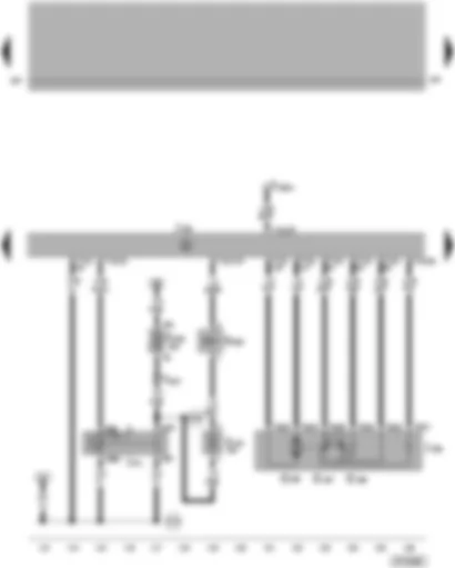 Wiring Diagram  VW PASSAT 2004 - Motronic control unit - throttle valve module - Motronic current supply relay - variable camshaft timing valve 1