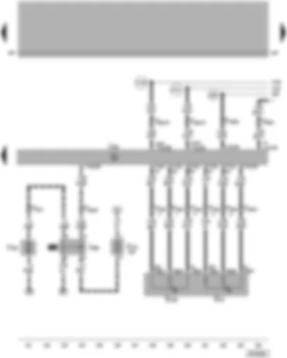 Wiring Diagram  VW PASSAT 2004 - Motronic control unit - accelerator position sender - brake servo relay - vacuum pump for brakes
