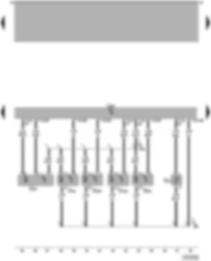 Wiring Diagram  VW PASSAT 2004 - Motronic control unit - senders for coolant temperature and engine speed - Hall sender