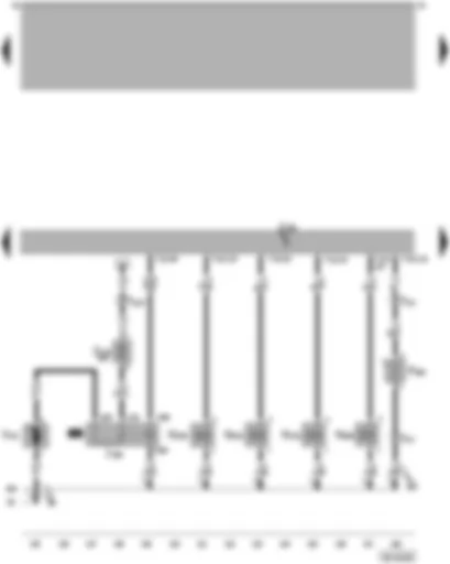 Wiring Diagram  VW PASSAT 2003 - Motronic control unit - map-controlled engine cooling system thermostat - secondary air pump relay - secondary air pump motor - inlet camshaft control valve