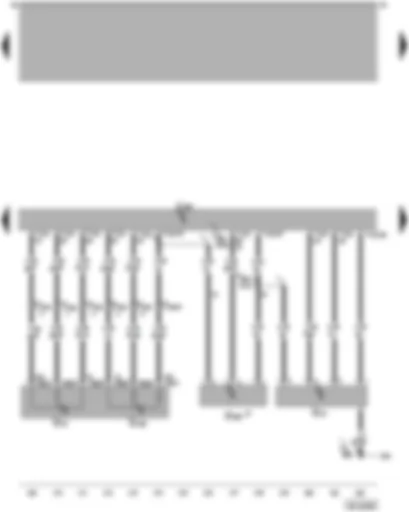 Wiring Diagram  VW PASSAT 2002 - Motronic control unit - air mass meter - accelerator position sender - brake servo pressure sensor