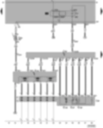 Wiring Diagram  VW PASSAT 2005 - Motronic control unit - ignition system - fuel pump relay - throttle valve module - ignition transformer