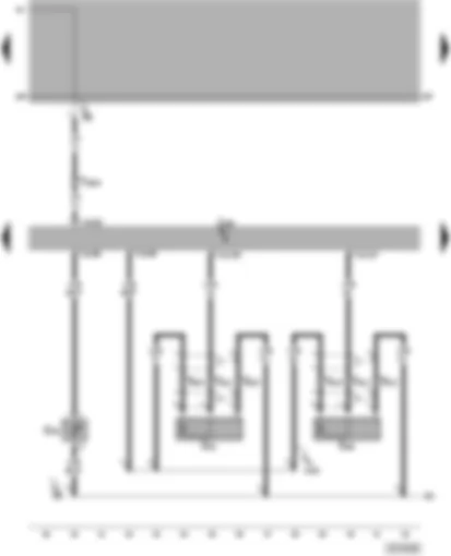 Wiring Diagram  VW PASSAT 2004 - Motronic control unit - intake air temperature sender - knock sensors