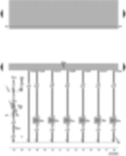 Wiring Diagram  VW PASSAT 2003 - Motronic control unit - injectors
