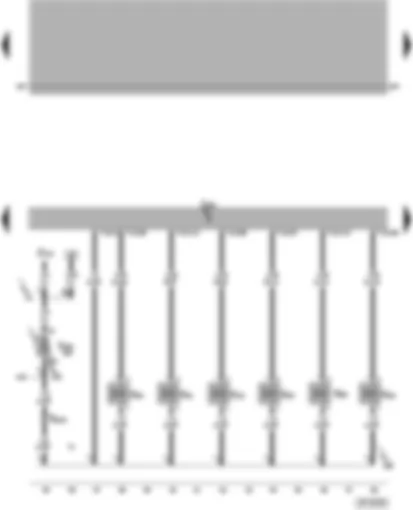 Wiring Diagram  VW PASSAT 2005 - Motronic control unit - injectors