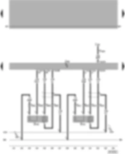Wiring Diagram  VW PASSAT 2003 - Motronic control unit - Lambda probe after catalytic converter