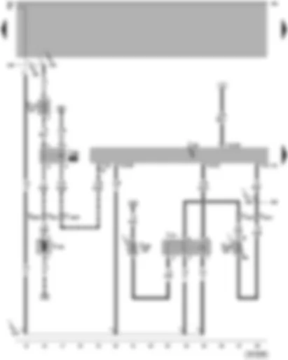 Wiring Diagram  VW PASSAT 2002 - Motronic control unit - current supply relay - brake servo relay - vacuum pump for brakes