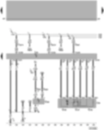 Wiring Diagram  VW PASSAT 2002 - Motronic control unit - oil level and oil temperature sender - throttle valve module