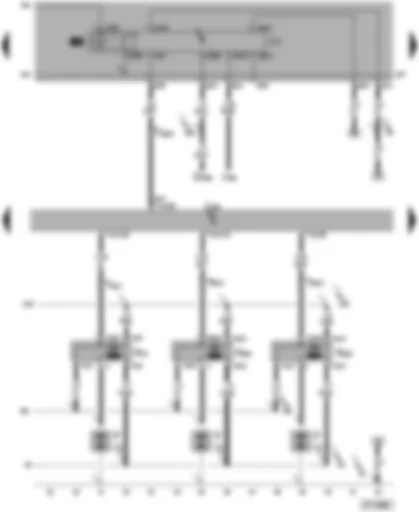 Wiring Diagram  VW PASSAT 2003 - Motronic control unit - ignition system - spark plug connectors - spark plugs - fuel pump relay