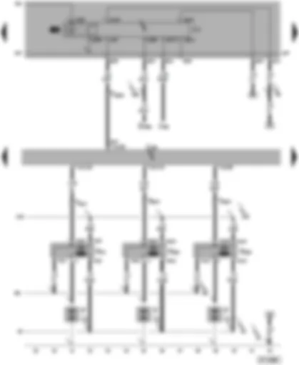 Wiring Diagram  VW PASSAT 2005 - Motronic control unit - ignition system - spark plug connectors - spark plugs - fuel pump relay