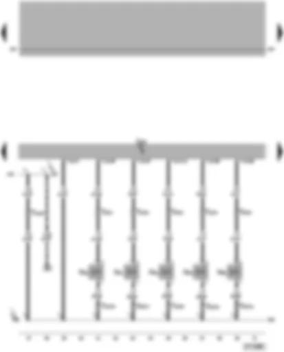 Wiring Diagram  VW PASSAT 2005 - Motronic control unit - injectors