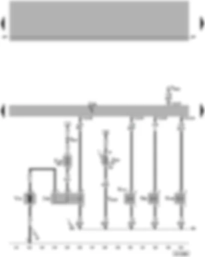 Wiring Diagram  VW PASSAT 2004 - Motronic control unit - secondary air system - activated charcoal filter system solenoid valve 1 - variable intake manifold changeover valve