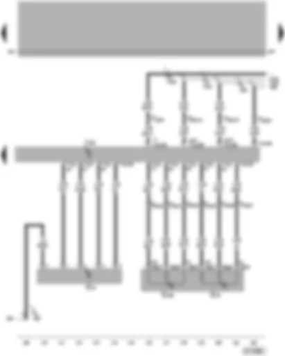 Wiring Diagram  VW PASSAT 2005 - Motronic control unit - air mass meter - accelerator position sender