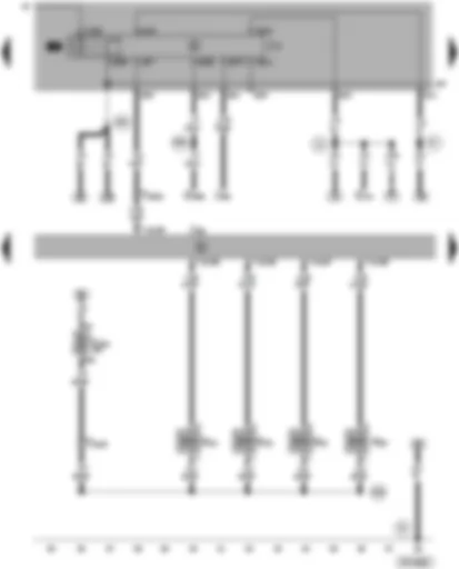 Wiring Diagram  VW PASSAT 2003 - Simos control unit - fuel pump relay - injectors